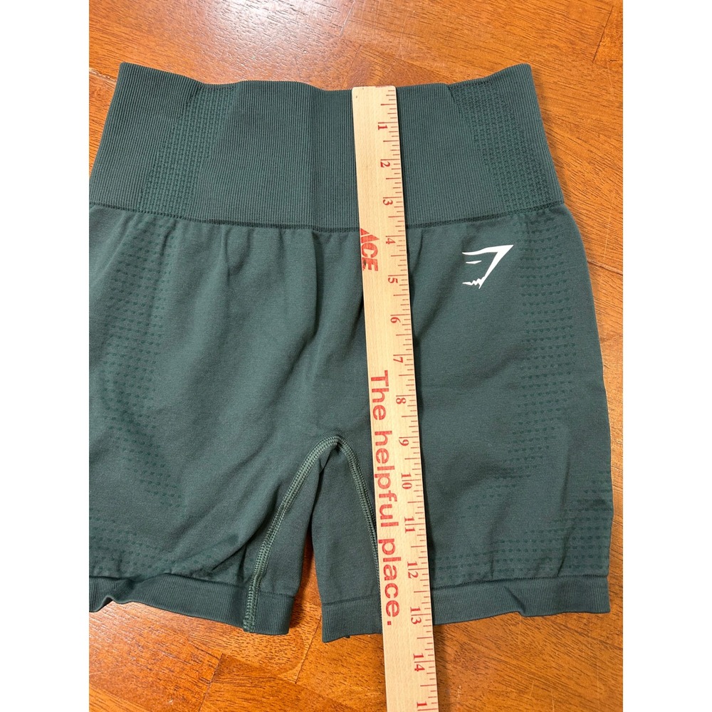 Gymshark Vital Seamless 2.0 Shorts Womens Small Green High Waist Athletic - Picture 4 of 8